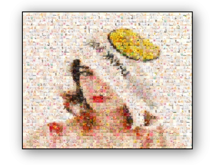 Photo Mosaic Canvas Print Cheap