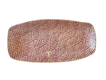 Small Oblong Bowl in Braid Bordeaux Online Sale