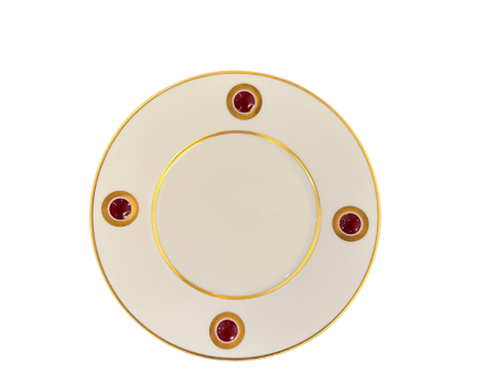 Ithaque Moroccan Red & Gold Salad Plate Cheap