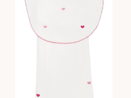 Josie Heart Bib and Burp Set - Pink Sale