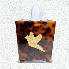 Pheasant Boutique Tissue Box-Tortoise Online now