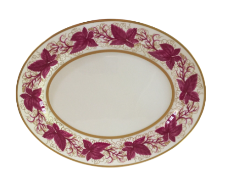 Hampton Court Burgundy Oval Platter Supply