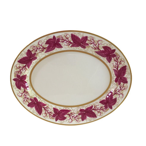 Hampton Court Burgundy Oval Platter Supply