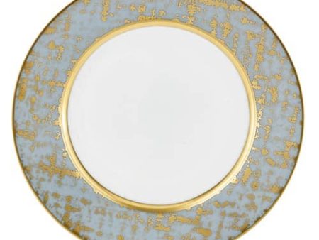 Tweed Grey & Gold Dessert Plate Cheap