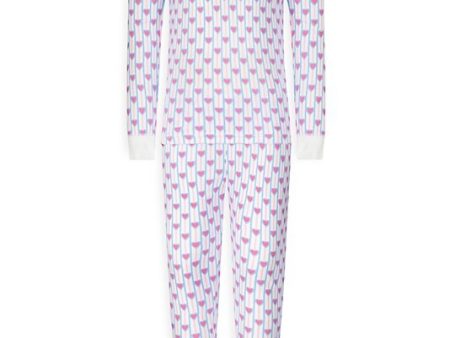 Love Stripe Kids PJ Set on Sale