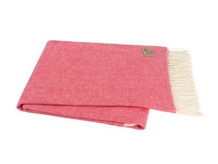 Coral Italian Herringbone Throw Hot on Sale