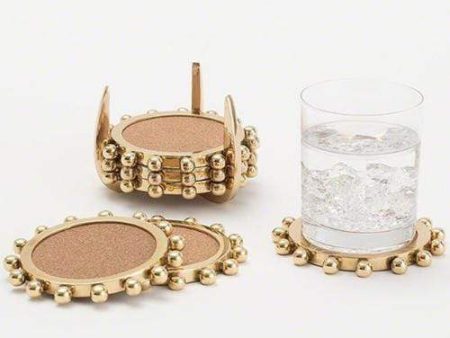 Starburst Crown Coasters-Brass Fashion