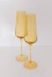 Yellow Champagne Flute Set of 2 Sale