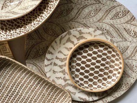 Mocha Paisley Dinner Plate Online now