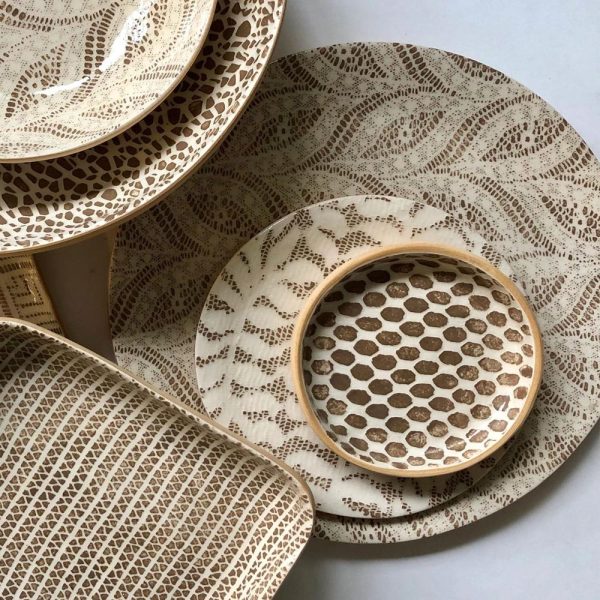 Mocha Paisley Dinner Plate Online now