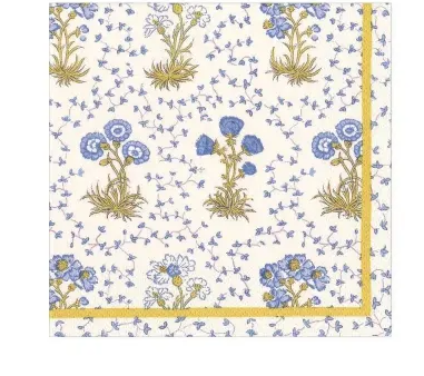 Semis De Fleurs Blue Cocktail Napkins Cheap