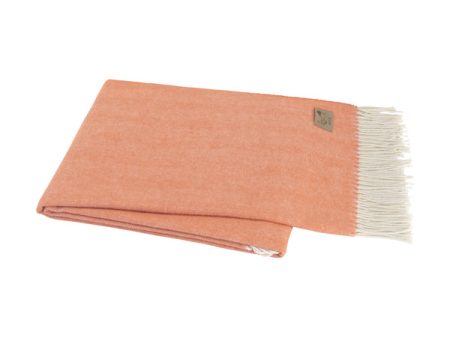 Papaya Italian Herringbone Throw Supply