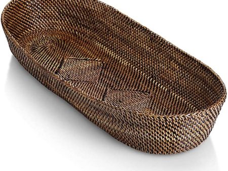 Large Oval Bread Basket with Braided Edge For Cheap