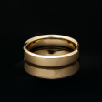 5mm Beveled Gold Ring Fashion