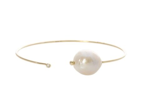 White Pearl and Diamond Cuff Discount