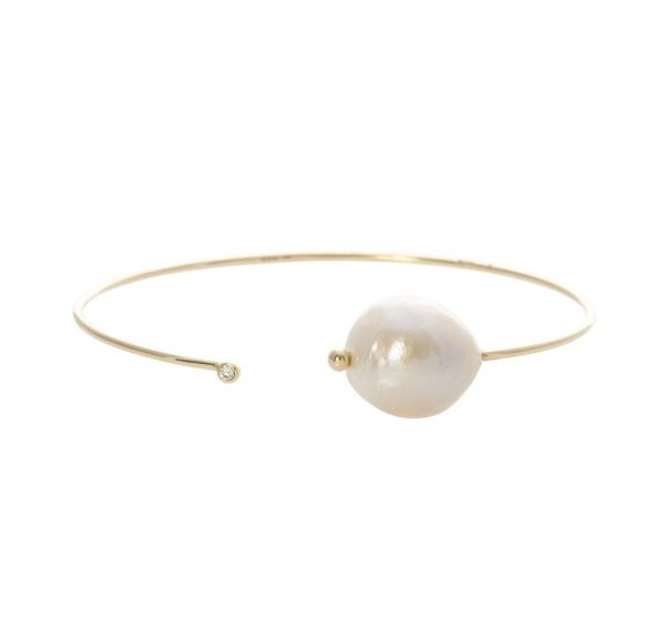 White Pearl and Diamond Cuff Discount