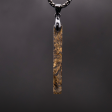 Gold Burl Carbon Fiber Bar Pendant on Sale