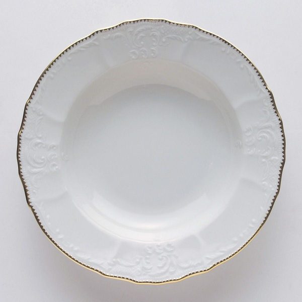 Simply Anna Gold Rimmed Soup Hot on Sale