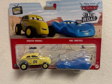 2023 Disney Cars 2 packs DXV99 T Case GEARSTEN MARSHALL MARC SONDTIMER Online Hot Sale