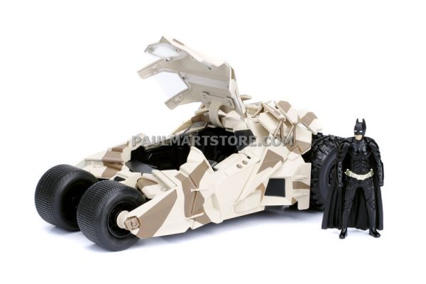 Jada Diecast Metal 1:24 Scale Batman Vehicle Batmobile Dark Knight CAMO Tumbler For Discount