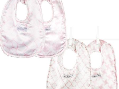 4 pack Square Bib Set, Pink Online now