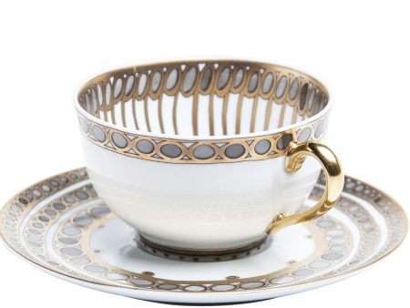 Syracuse Taupe Teacup & Saucer Online now