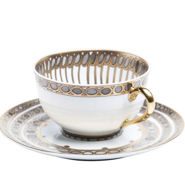 Syracuse Taupe Teacup & Saucer Online now