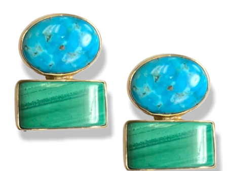 Turqouise Malachite Earrings For Discount