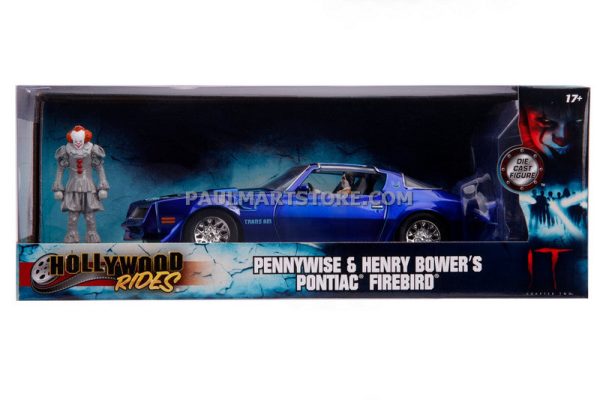 Jada Diecast 1:24 Scale Hollywood Rides  IT CHAPTER 2 1977 PONTIAC FIREBIRD W PENNYWISE Online now