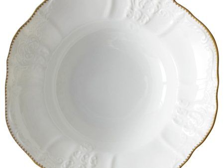 Simply Anna Gold Open Vegetable Bowl For Sale