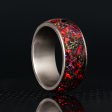 Hellfire Halo Glowstone Ring on Titanium Online Sale