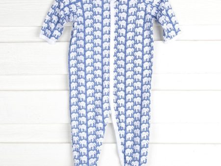 Infant Blue Hathi Footie Pajamas For Cheap