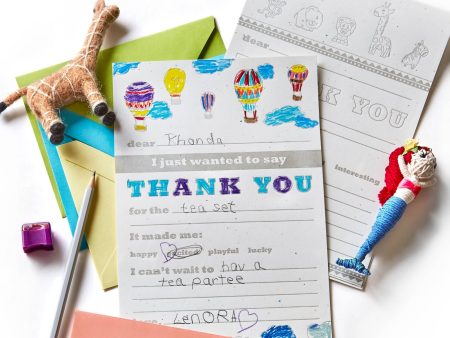 Kid Thank You Notes Kit For Discount