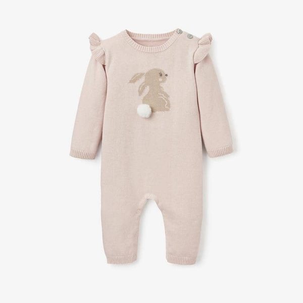 Bunny Cotton Knit Baby Jumpsuit Fashion