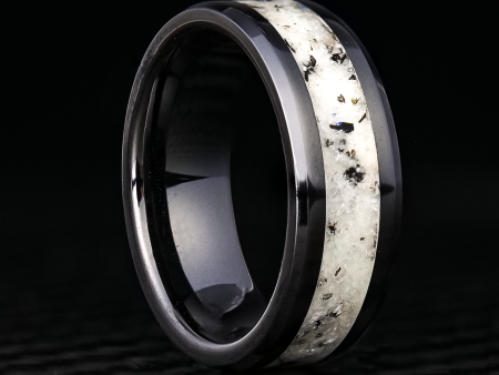 Moonstone Glowstone Ring on Black Ceramic For Cheap