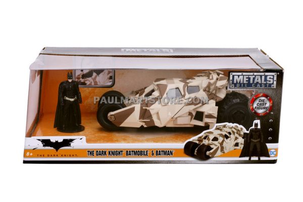 Jada Diecast Metal 1:24 Scale Batman Vehicle Batmobile Dark Knight CAMO Tumbler For Discount