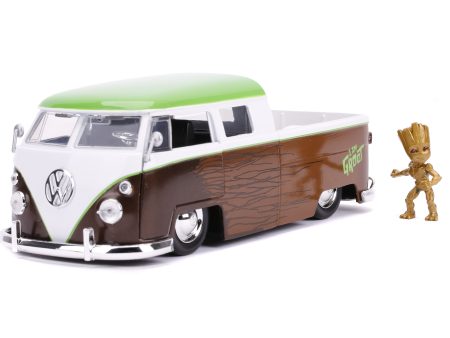 Jada Diecast Metal Hollywood Rides 1:24  1963 VW BUS TRUCK W  GROOT Discount