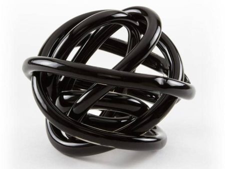 Black Hand Blown Glass Knot Sale