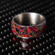 Hellfire Halo Glowstone Ring on Titanium Online Sale