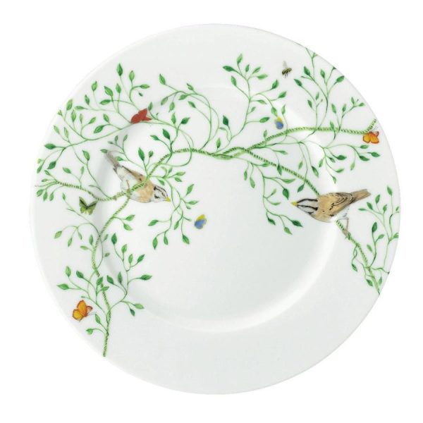 Wing Song Dessert Plate with Tan Birds Supply