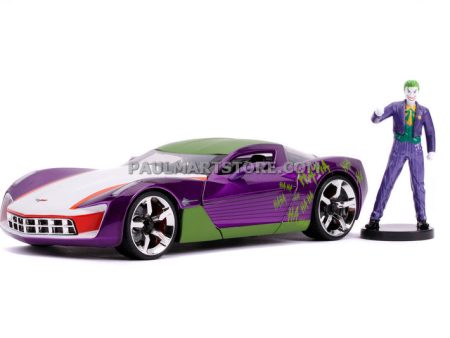 Jada Diecast Metal Hollywood Rides 1:24 2009 CORVETTE STINGRAY CONCEPT W JOKER For Discount