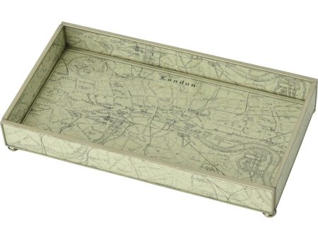 London Map Glass Tray Cheap