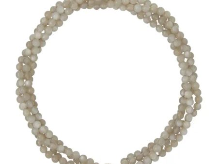 Victoire Gray Moonstone 6mm Multi-Strand Necklace Online Sale