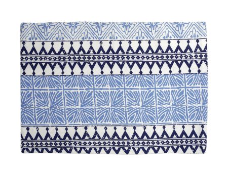 Bohemian Linens Blue Reversible Placemats - Set of 4 Online Hot Sale