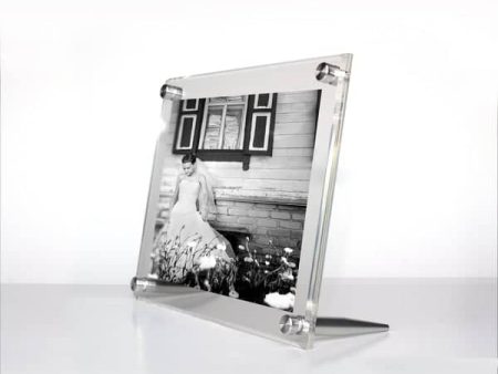 Acrylic Bevel Tabletop Float frame for 4  by 6  Photos - Graphite For Cheap