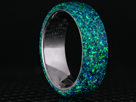 Black Emerald Opal Dust Glowstone Ring Online Hot Sale