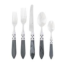 Aladdin Brilliant Charcoal 5 Piece Place Setting Online now