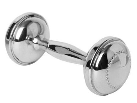 Sterling Silver Beaded Dumbbell Rattle Hot on Sale