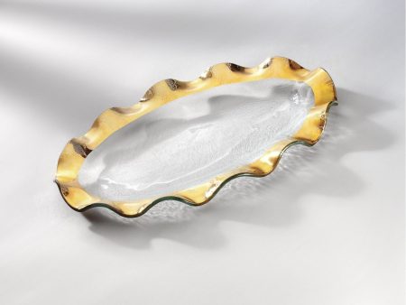 Ruffle Gold Oval Platter Supply