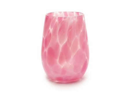 Saban Glass Stemless Fritsy Wine - Raspberry Fashion